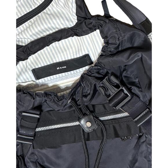 Rare Lululemon Traveling Yogini Rucksack Backpack Discontinued Black White main image 12